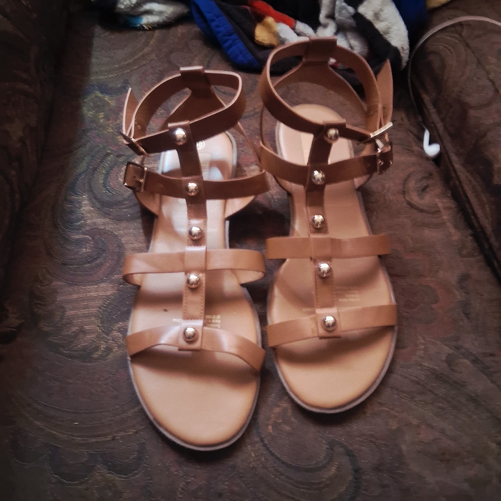 Time and Tru Tan Gladiator Sandals